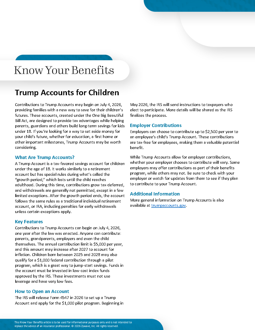 HR Insights - Trump Accounts for Children
